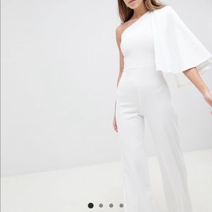 Cape sleeve jumpsuit